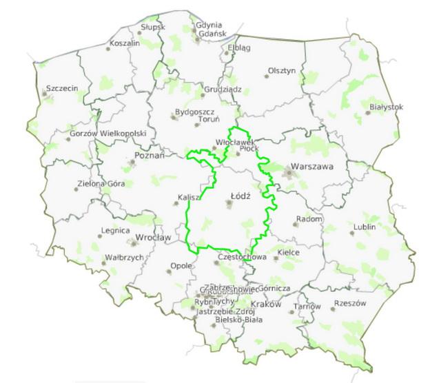 RDLP w Łodzi na tle Polski